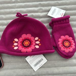 NWT Gymboree Peruvian Doll hat and mittens set size 2T-5T
